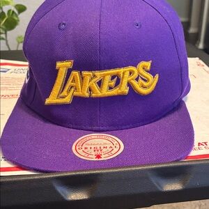 Mitchell & Ness Purple Lakers Cap